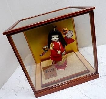 市松人形　日本人形　夢わらべ　女の子　2体　ガラスケース入り　節句　日本　嘉房作 Amazon.co.jp: (BM)桂人形/日本人形 紫津 作 小鼓 童女 高さ40